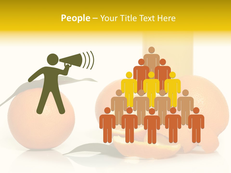 Oranges And A Glass Of Orange Juice On A White Background PowerPoint Template