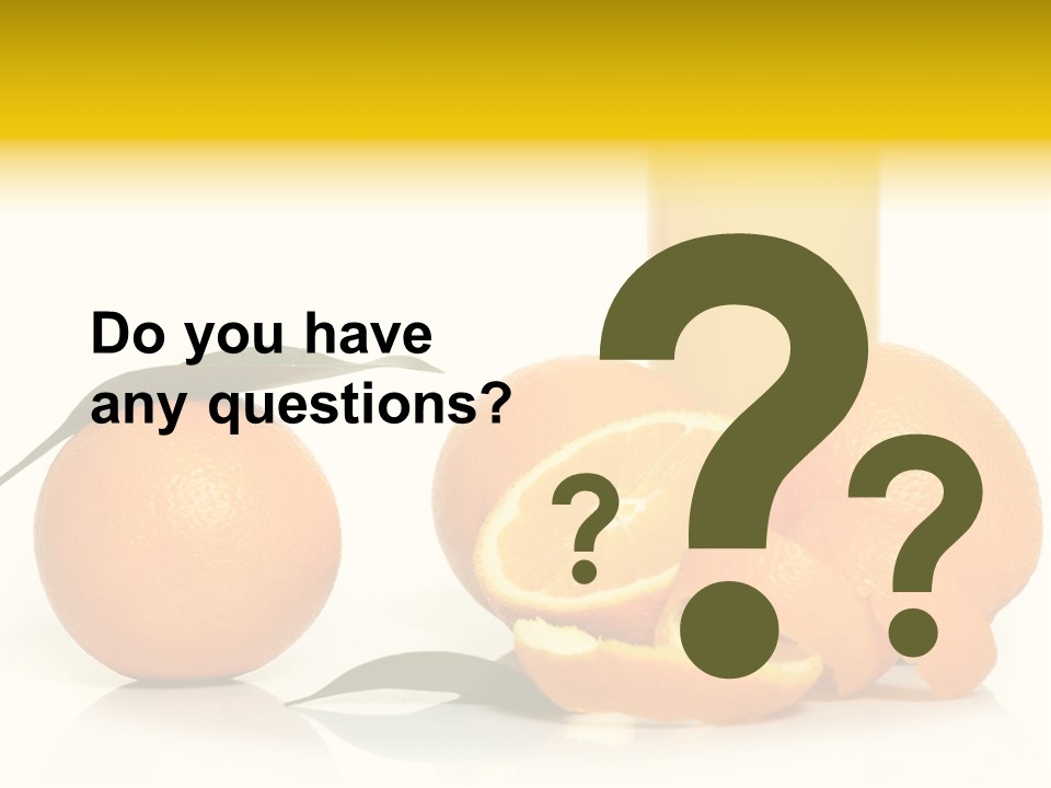 Oranges And A Glass Of Orange Juice On A White Background PowerPoint Template