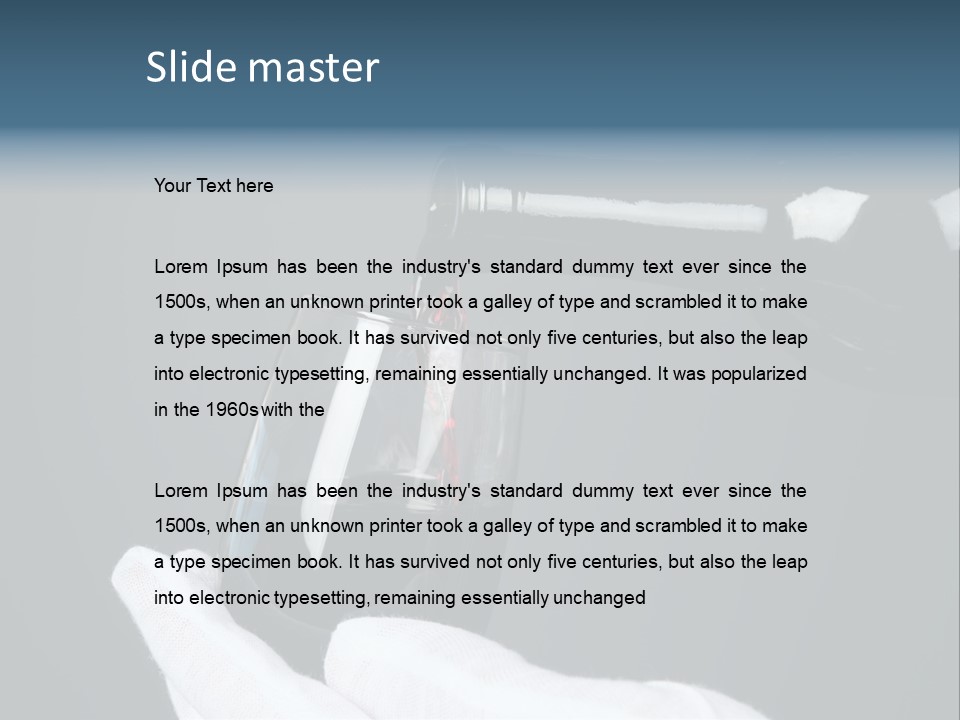 A Bottle Of Wine Being Poured Into A Glass PowerPoint Template