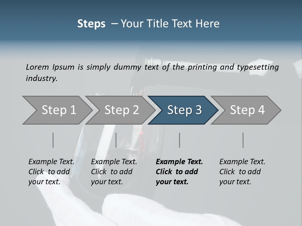 A Bottle Of Wine Being Poured Into A Glass PowerPoint Template