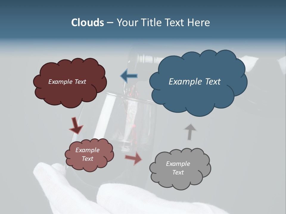 A Bottle Of Wine Being Poured Into A Glass PowerPoint Template
