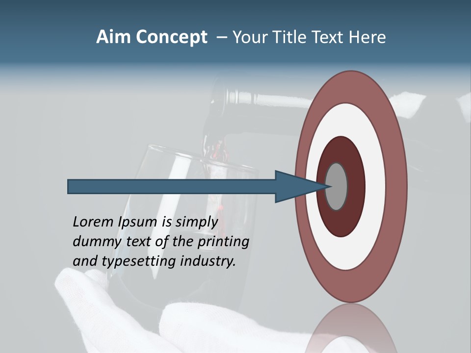 A Bottle Of Wine Being Poured Into A Glass PowerPoint Template