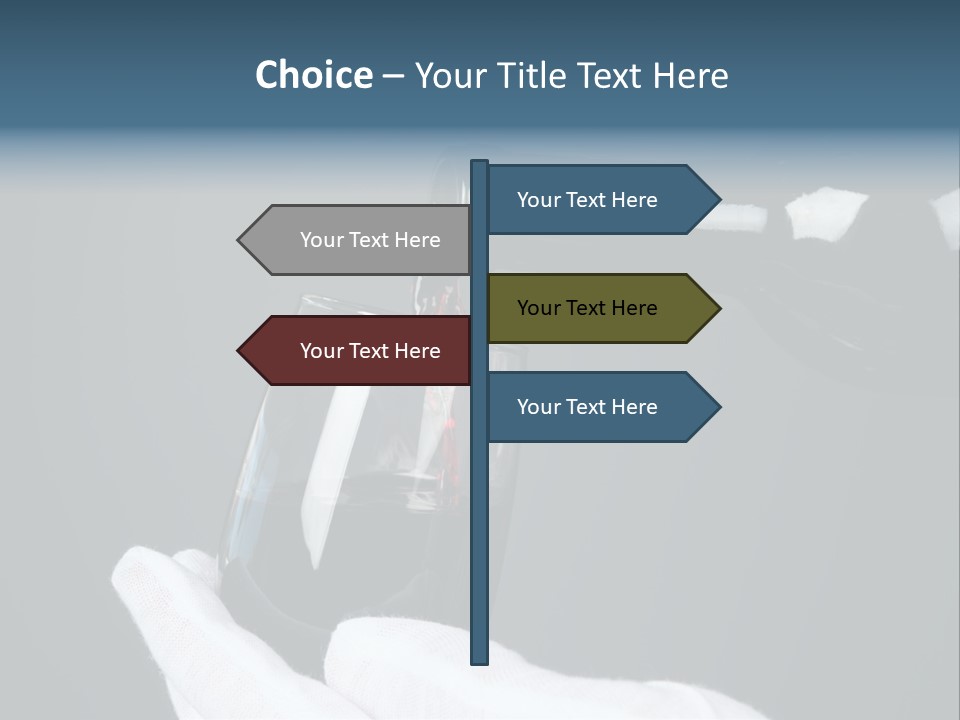A Bottle Of Wine Being Poured Into A Glass PowerPoint Template