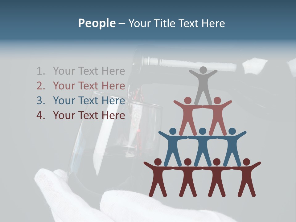 A Bottle Of Wine Being Poured Into A Glass PowerPoint Template