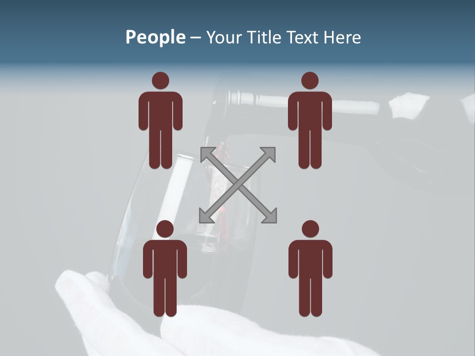 A Bottle Of Wine Being Poured Into A Glass PowerPoint Template