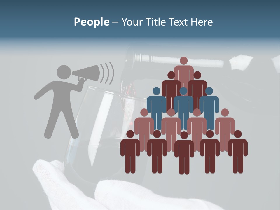 A Bottle Of Wine Being Poured Into A Glass PowerPoint Template