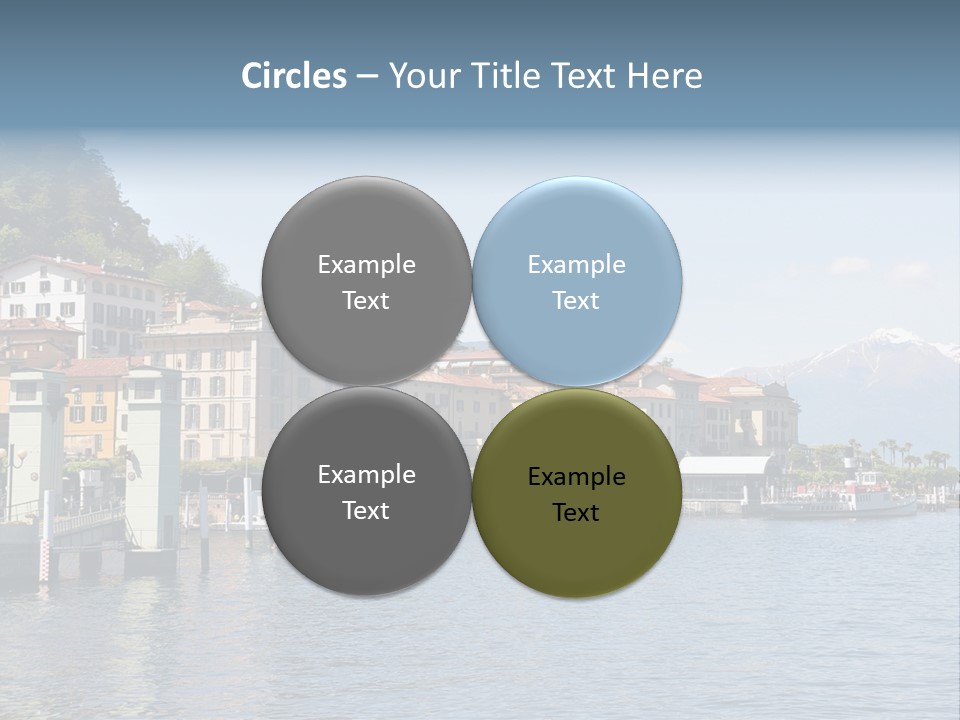 A Large Body Of Water With Houses On It PowerPoint Template