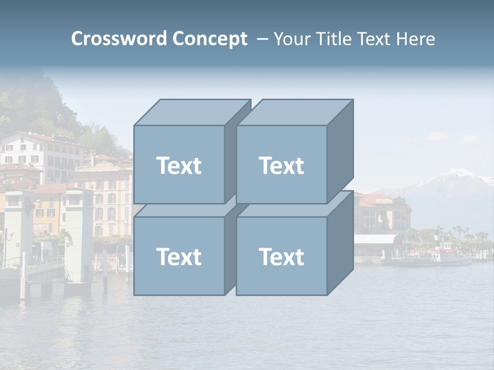 A Large Body Of Water With Houses On It PowerPoint Template
