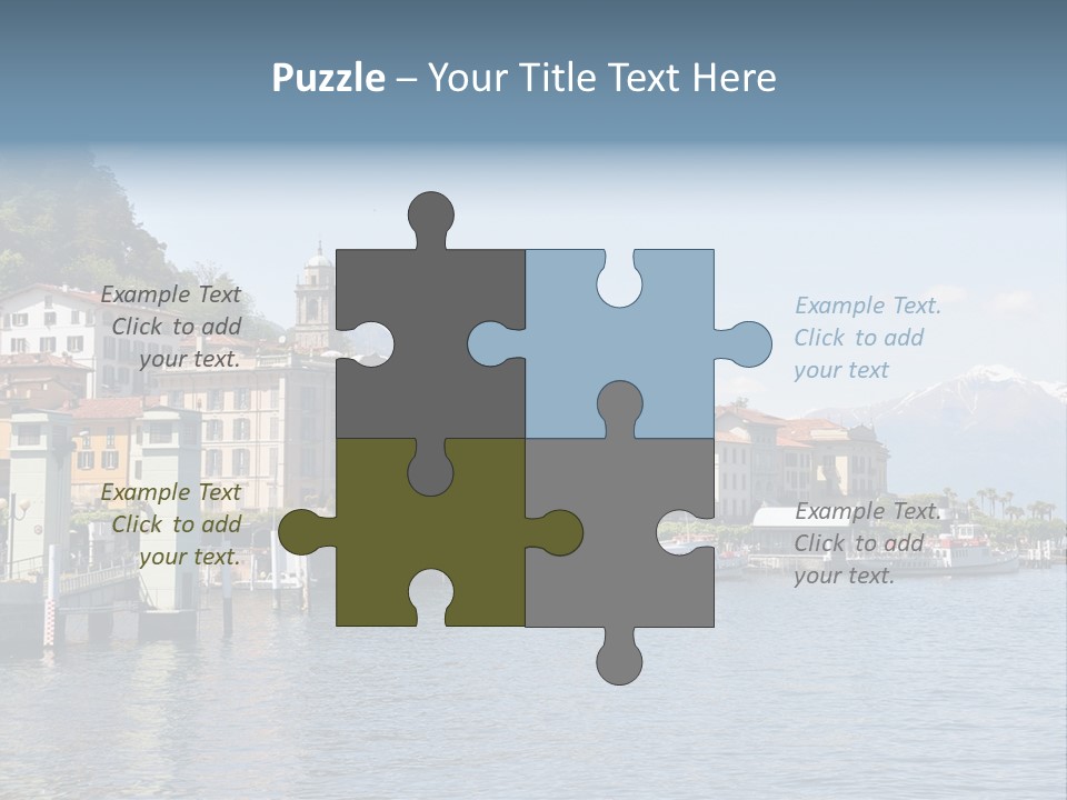 A Large Body Of Water With Houses On It PowerPoint Template