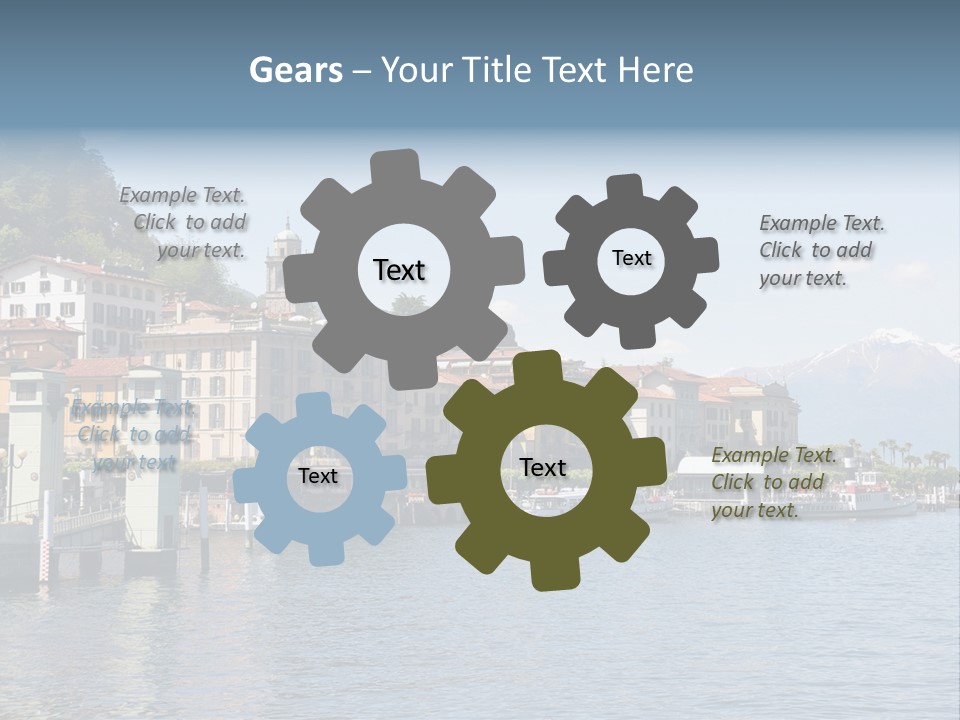 A Large Body Of Water With Houses On It PowerPoint Template