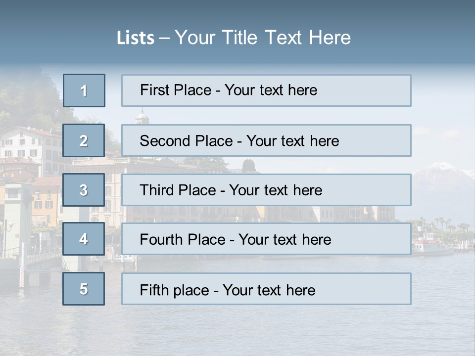A Large Body Of Water With Houses On It PowerPoint Template