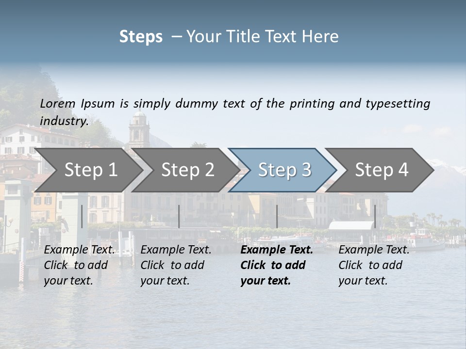 A Large Body Of Water With Houses On It PowerPoint Template