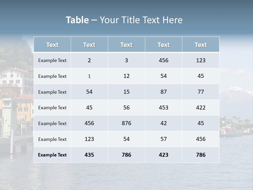 A Large Body Of Water With Houses On It PowerPoint Template