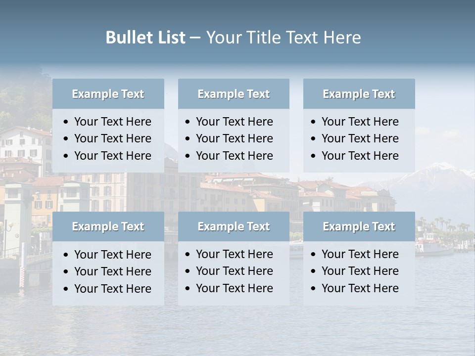 A Large Body Of Water With Houses On It PowerPoint Template