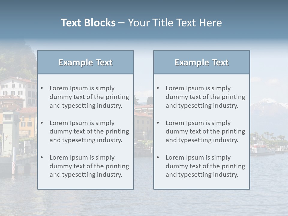 A Large Body Of Water With Houses On It PowerPoint Template