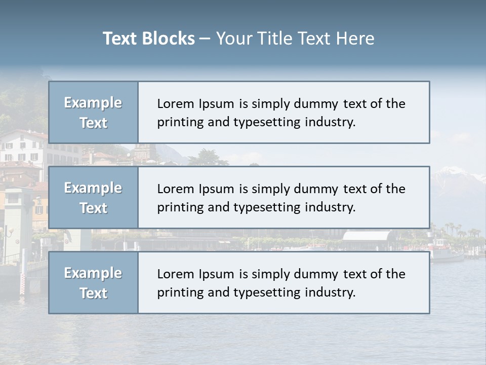 A Large Body Of Water With Houses On It PowerPoint Template