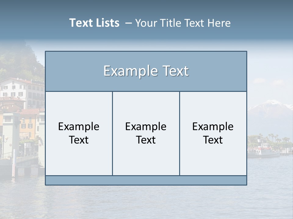A Large Body Of Water With Houses On It PowerPoint Template
