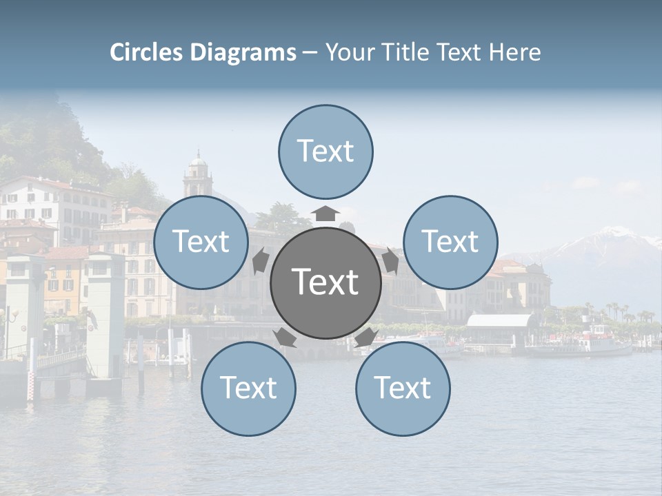 A Large Body Of Water With Houses On It PowerPoint Template