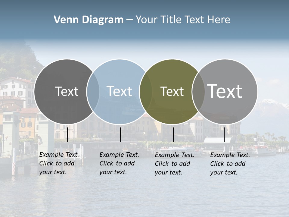 A Large Body Of Water With Houses On It PowerPoint Template