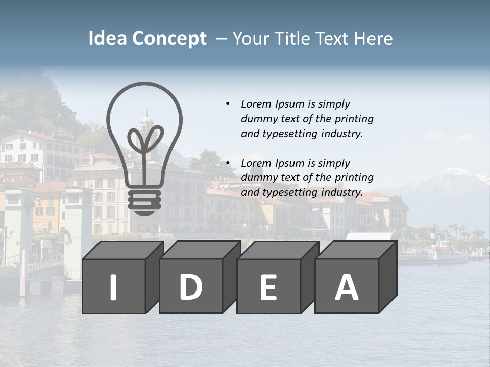 A Large Body Of Water With Houses On It PowerPoint Template