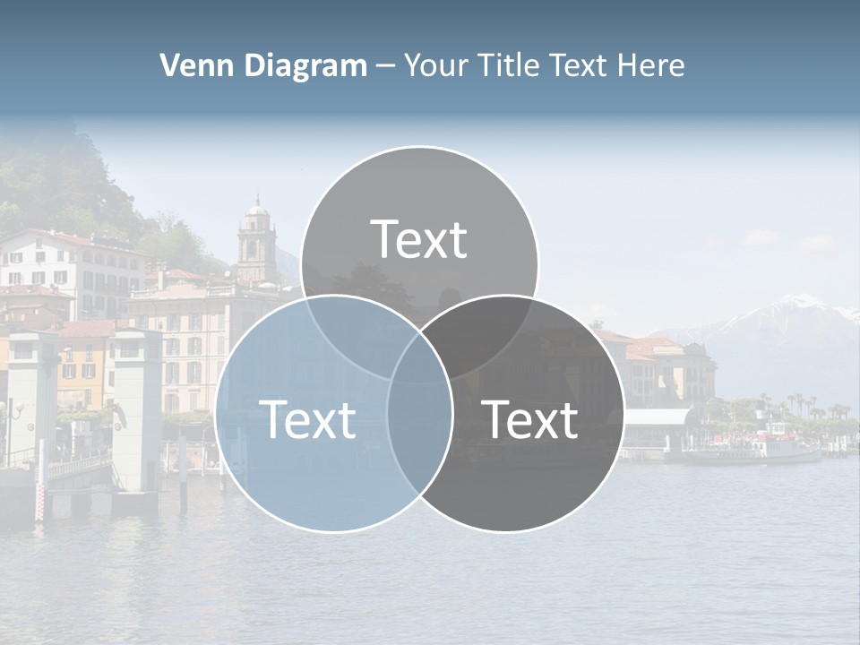 A Large Body Of Water With Houses On It PowerPoint Template