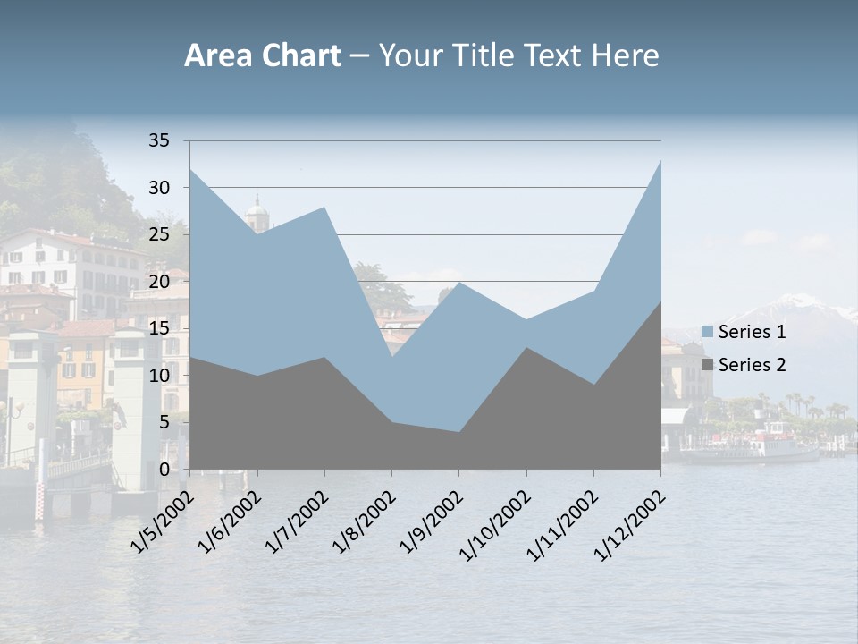 A Large Body Of Water With Houses On It PowerPoint Template