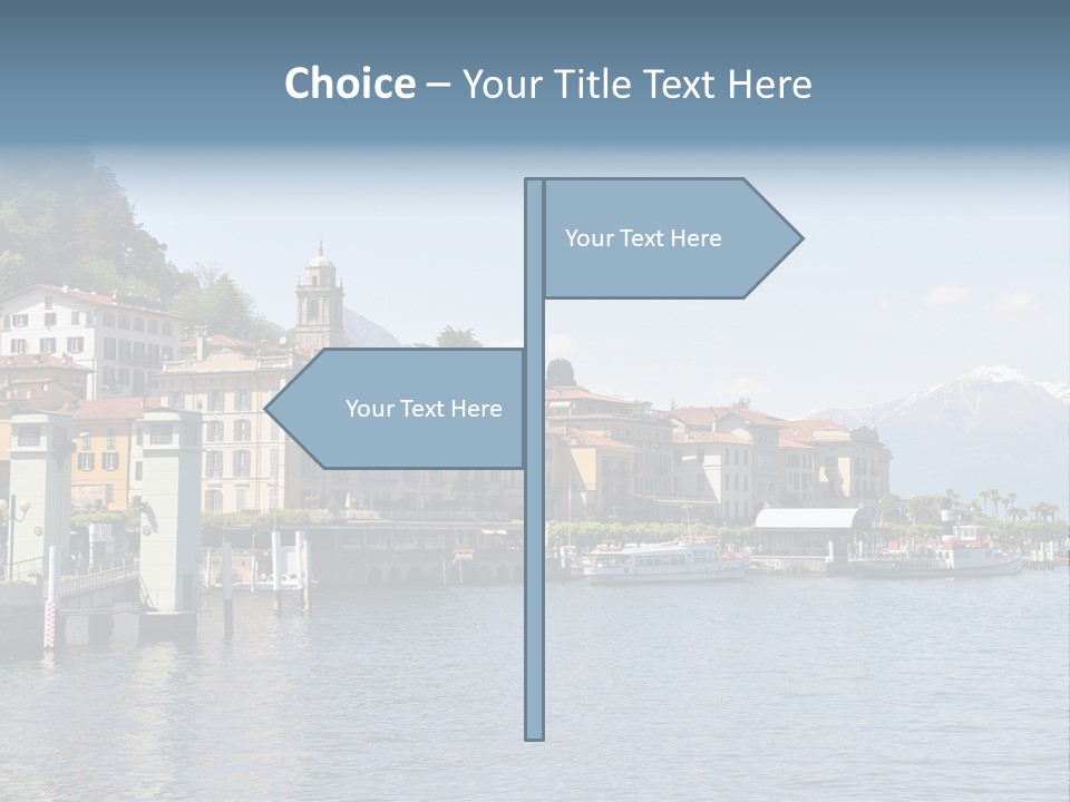 A Large Body Of Water With Houses On It PowerPoint Template