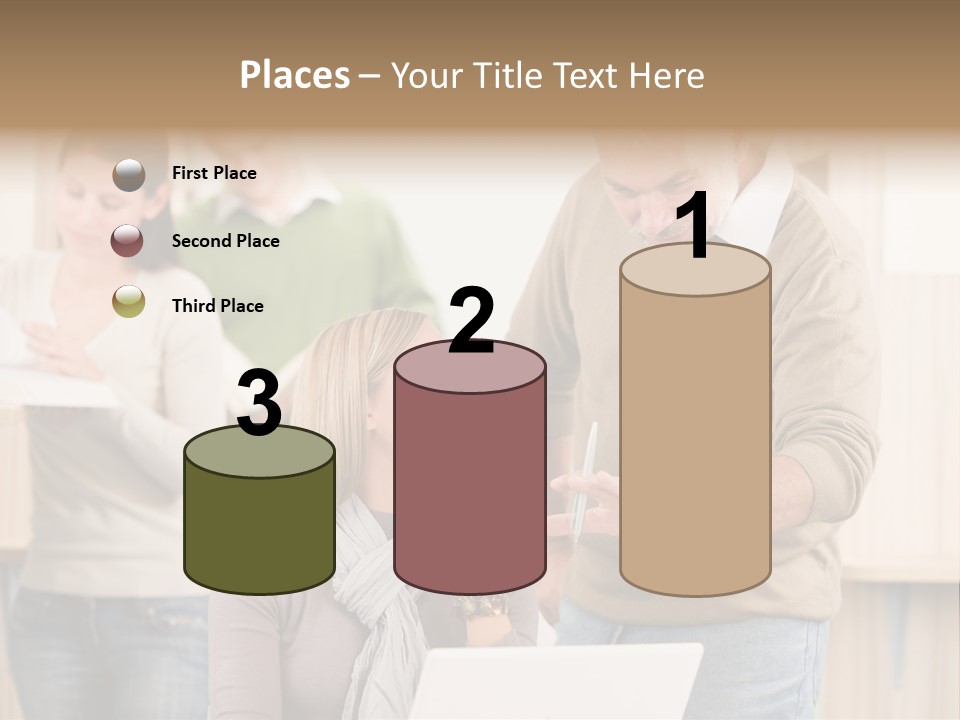 Jump Caucasian Couple PowerPoint Template