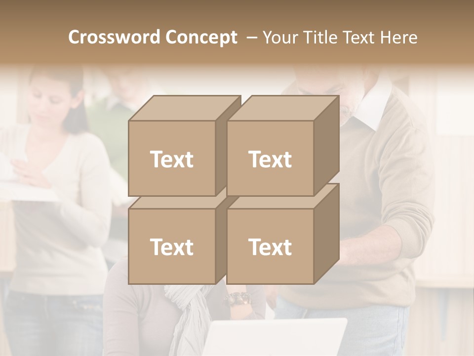 Jump Caucasian Couple PowerPoint Template