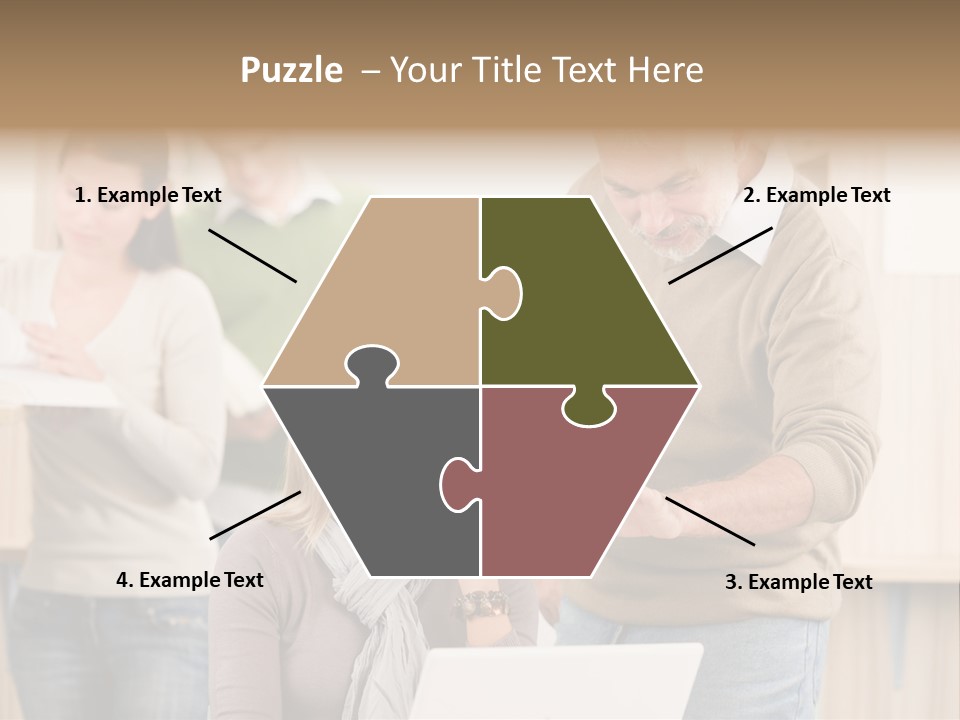 Jump Caucasian Couple PowerPoint Template