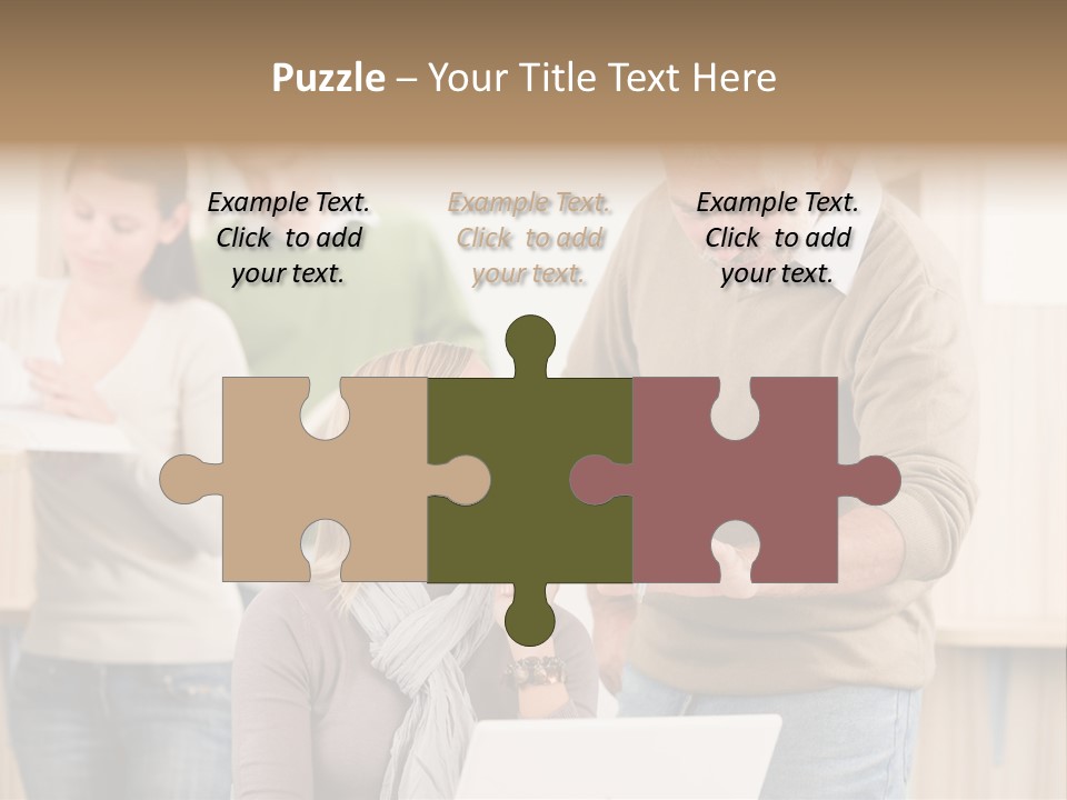 Jump Caucasian Couple PowerPoint Template