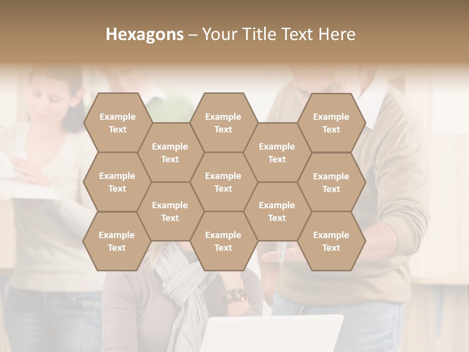 Jump Caucasian Couple PowerPoint Template