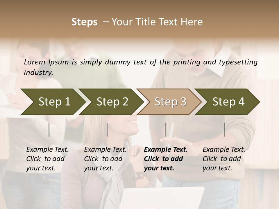 Jump Caucasian Couple PowerPoint Template