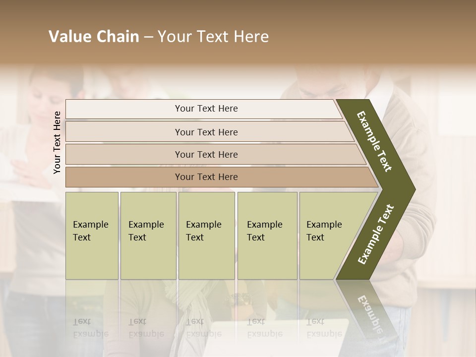 Jump Caucasian Couple PowerPoint Template
