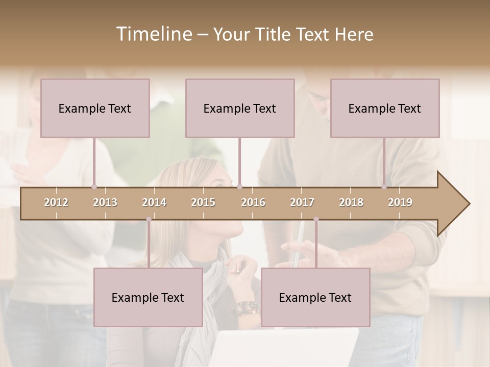 Jump Caucasian Couple PowerPoint Template