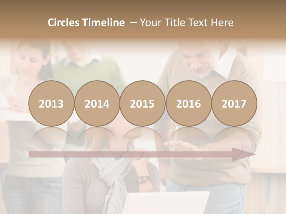 Jump Caucasian Couple PowerPoint Template