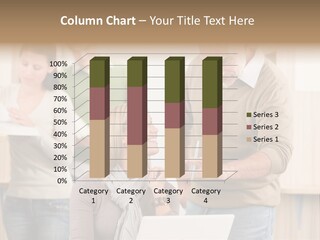 Jump Caucasian Couple PowerPoint Template