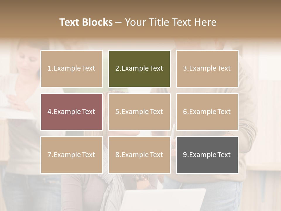 Jump Caucasian Couple PowerPoint Template