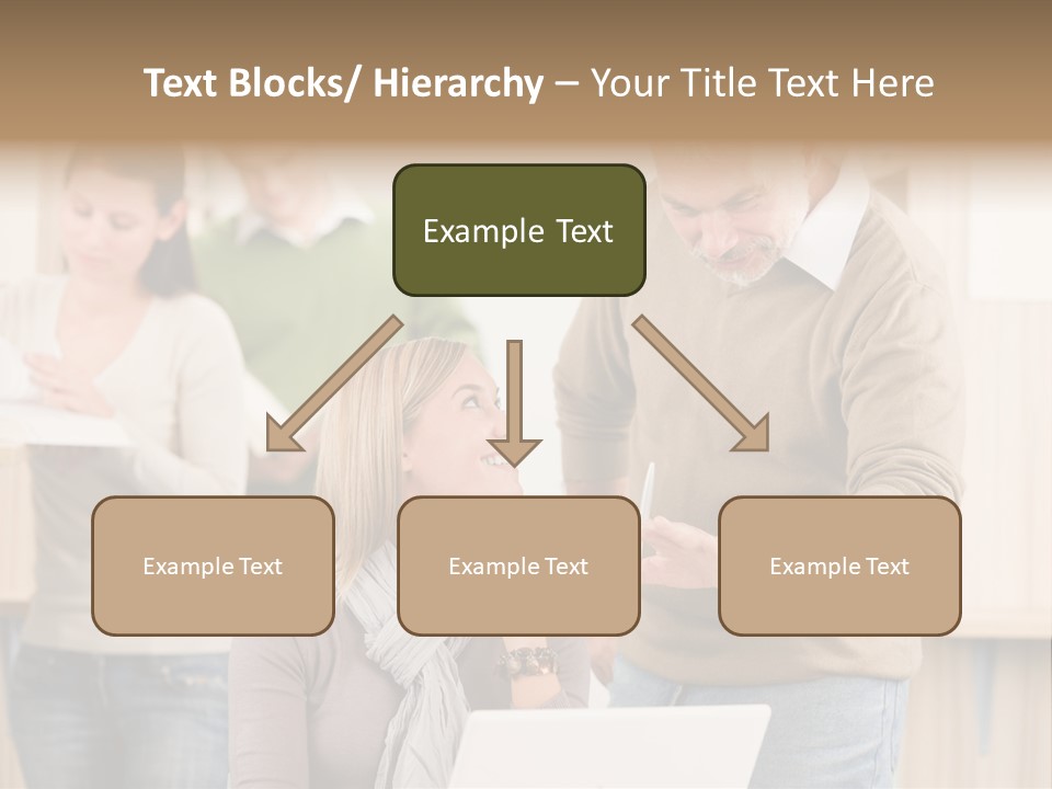 Jump Caucasian Couple PowerPoint Template