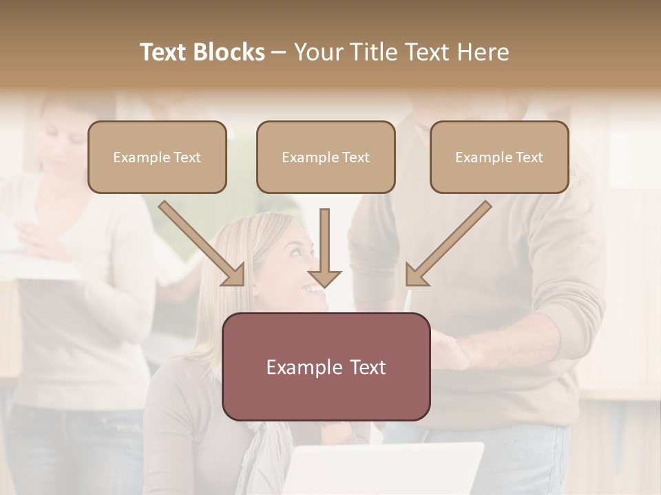 Jump Caucasian Couple PowerPoint Template