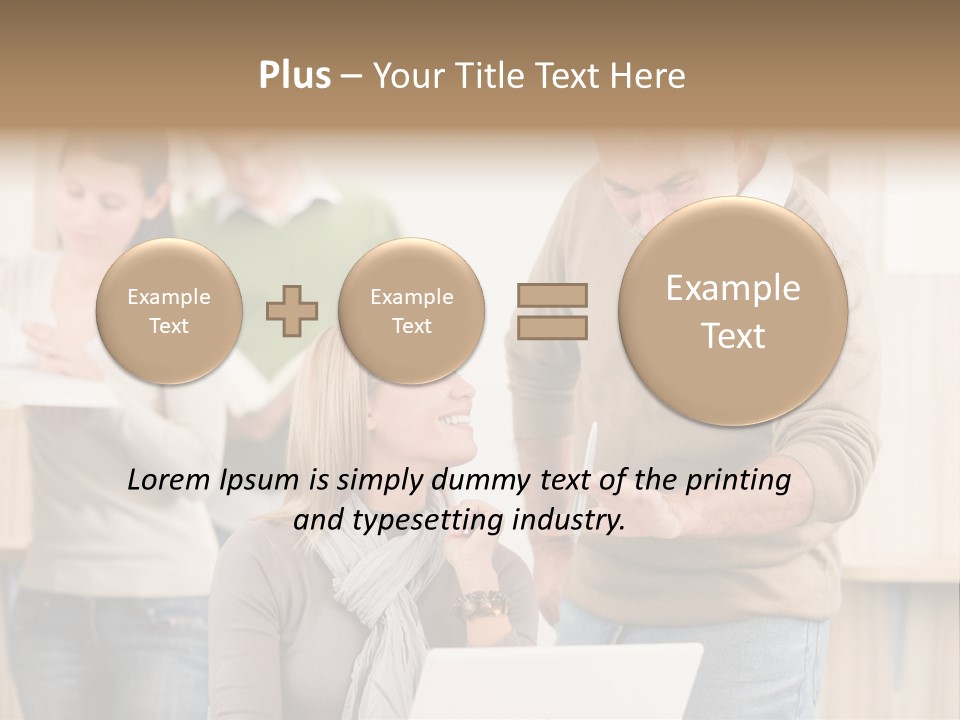 Jump Caucasian Couple PowerPoint Template