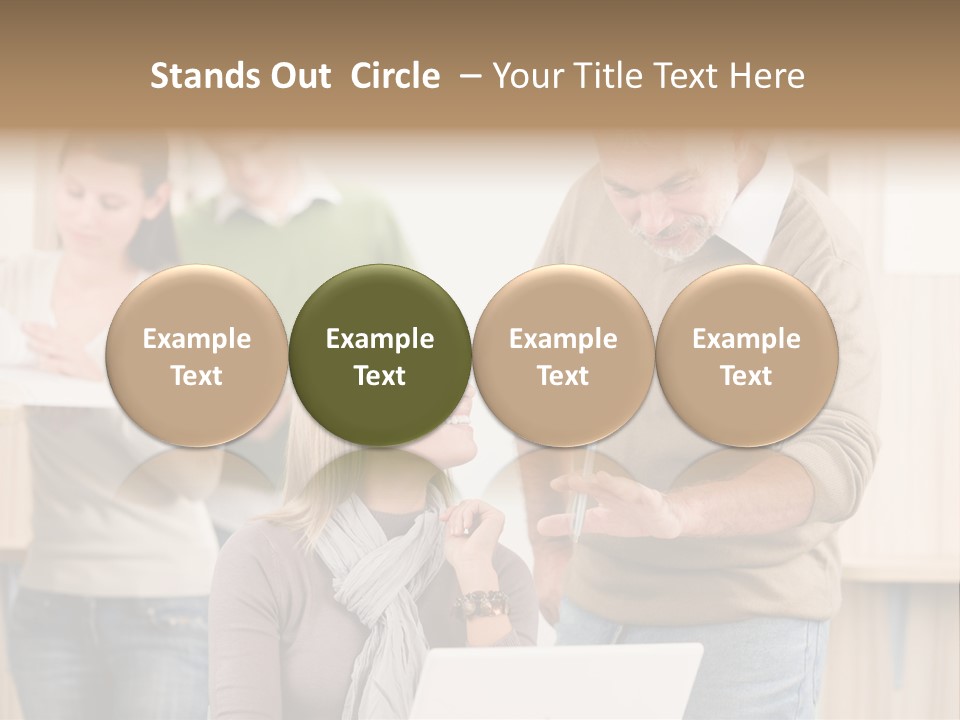 Jump Caucasian Couple PowerPoint Template