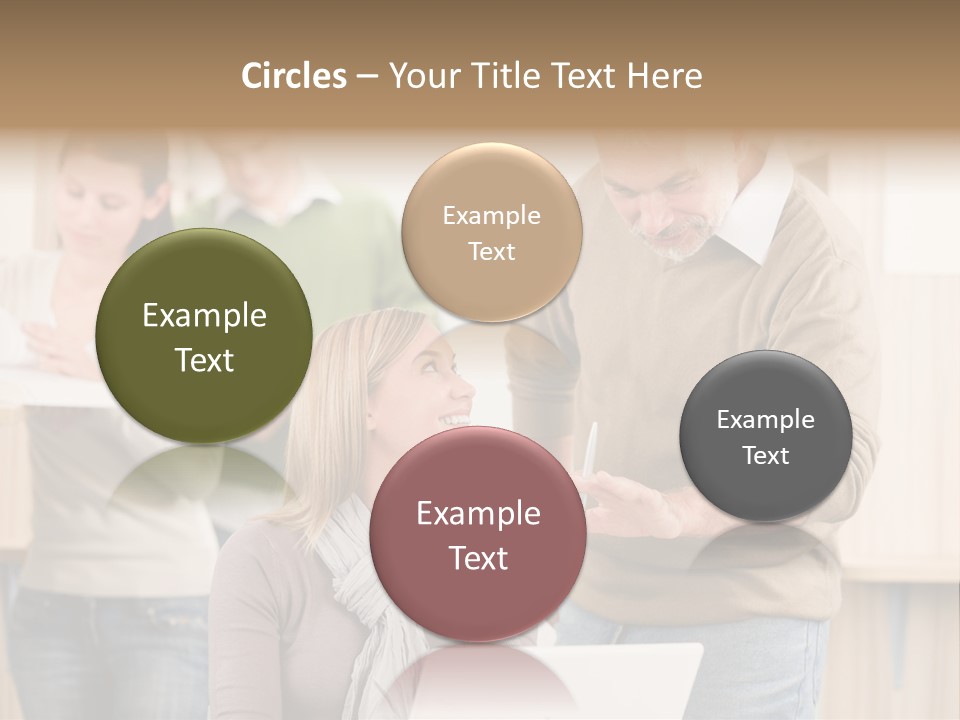 Jump Caucasian Couple PowerPoint Template