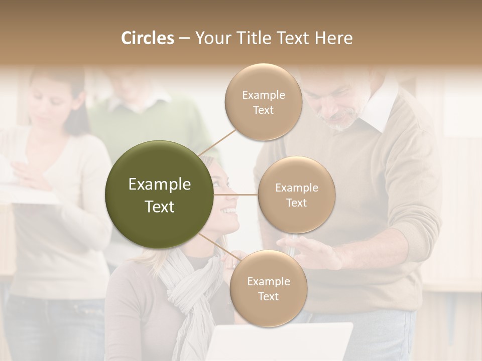 Jump Caucasian Couple PowerPoint Template