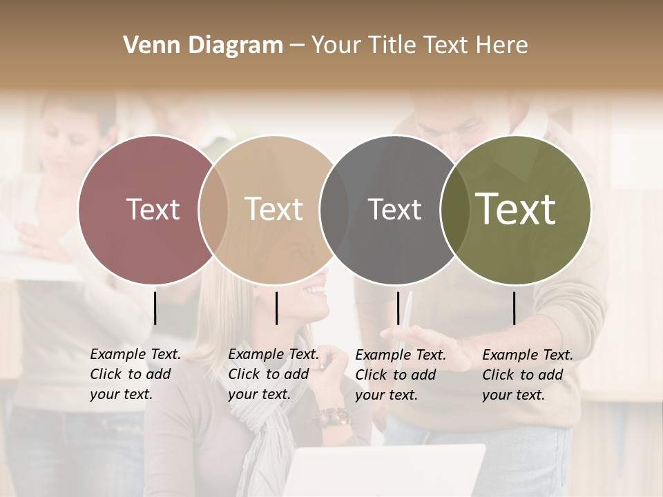 Jump Caucasian Couple PowerPoint Template