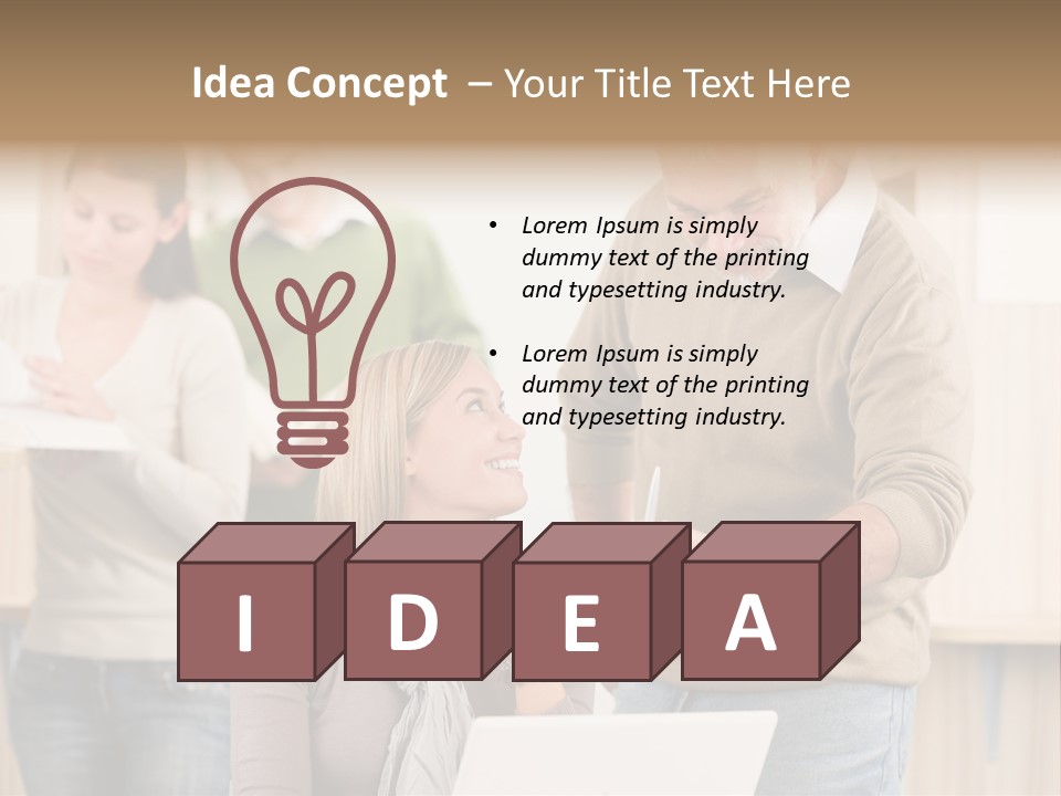 Jump Caucasian Couple PowerPoint Template