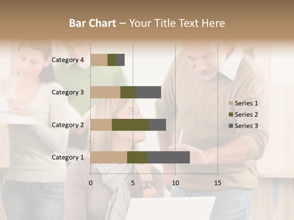 Jump Caucasian Couple PowerPoint Template