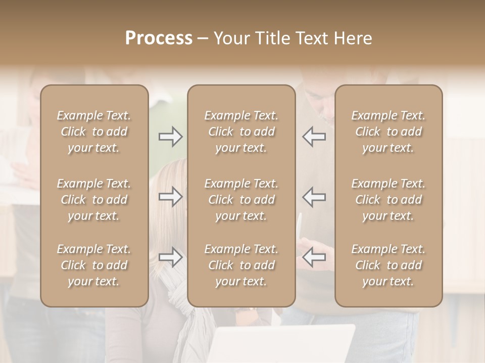 Jump Caucasian Couple PowerPoint Template