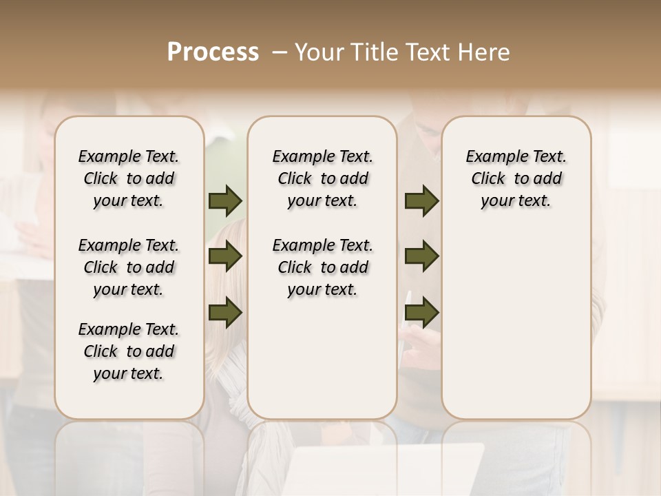 Jump Caucasian Couple PowerPoint Template