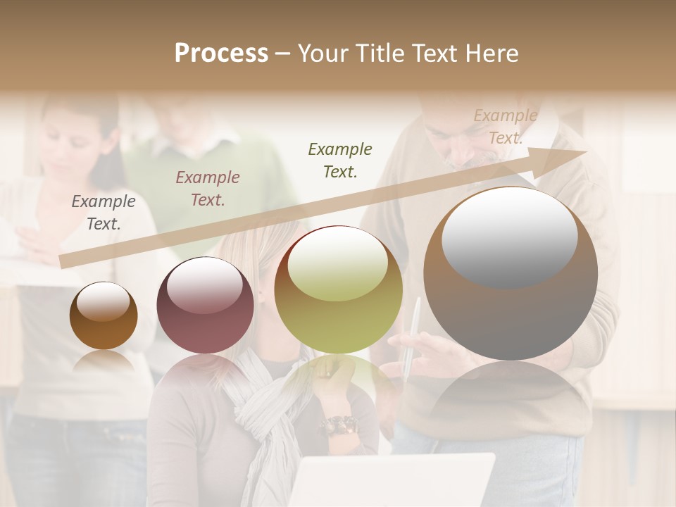 Jump Caucasian Couple PowerPoint Template